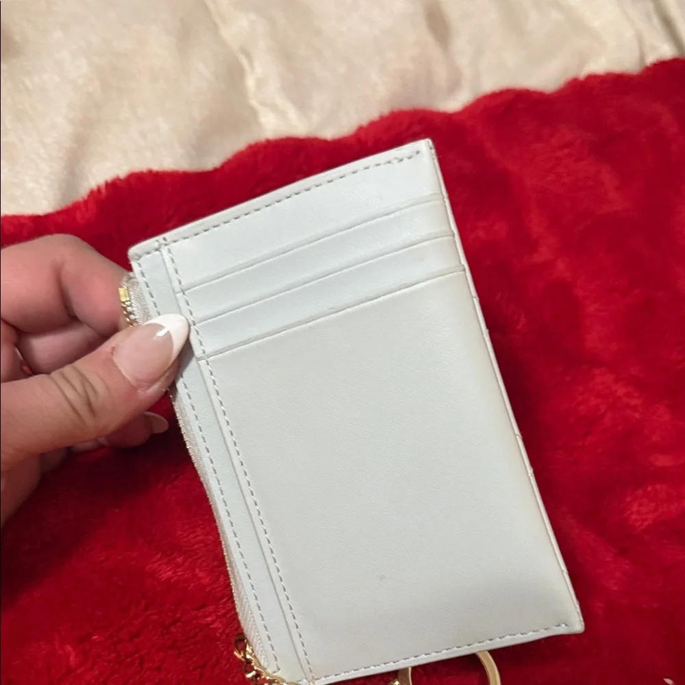 Kate Spade Quilted Cream Card Holder with Gold Accent - Picture 8 of 9